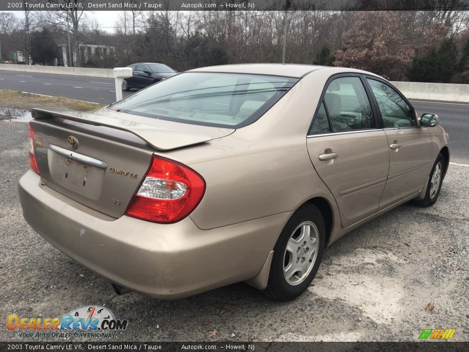 2003 Toyota Camry LE V6 Desert Sand Mica / Taupe Photo #5