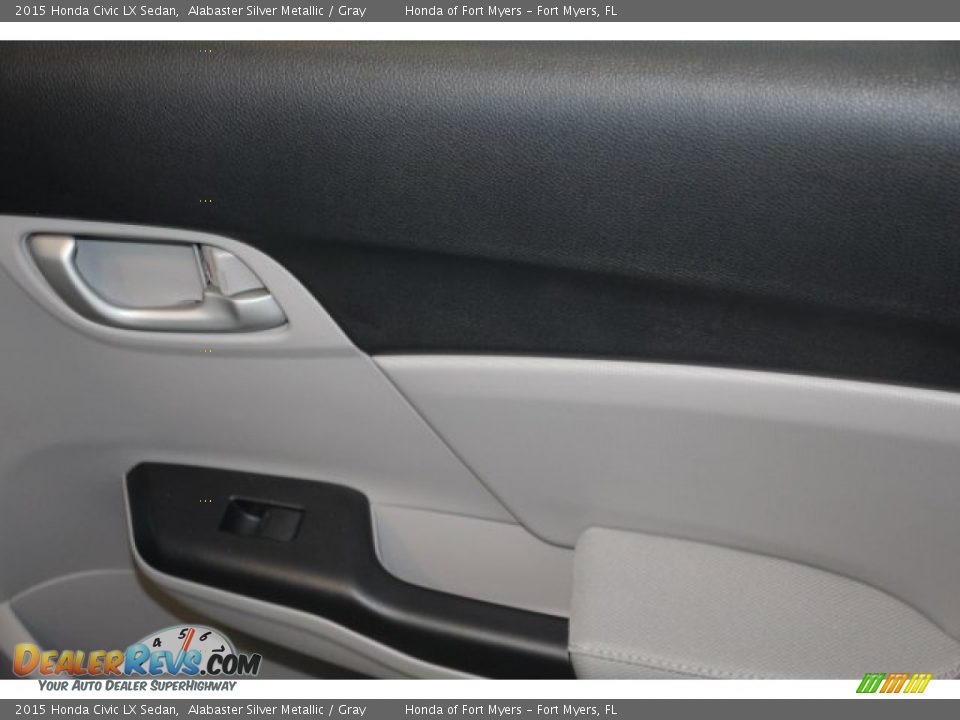 2015 Honda Civic LX Sedan Alabaster Silver Metallic / Gray Photo #24