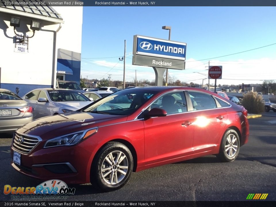 2016 Hyundai Sonata SE Venetian Red / Beige Photo #1
