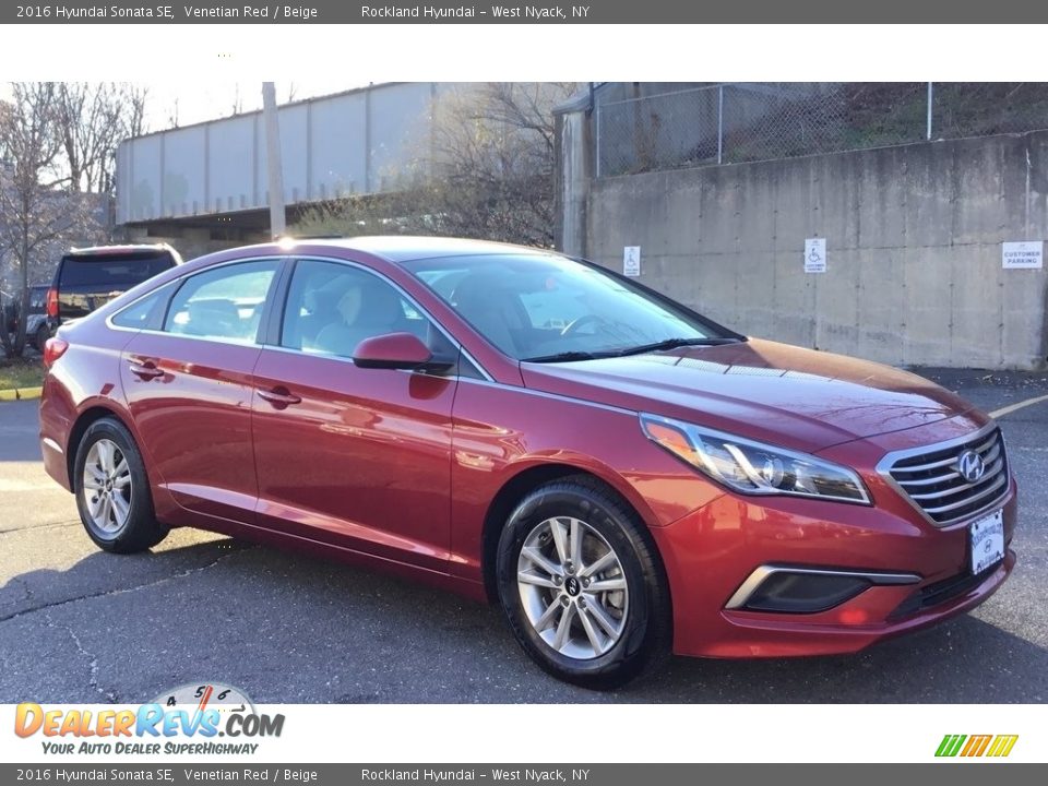 2016 Hyundai Sonata SE Venetian Red / Beige Photo #3