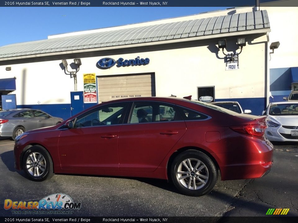2016 Hyundai Sonata SE Venetian Red / Beige Photo #6