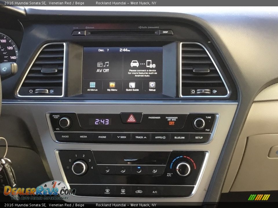 2016 Hyundai Sonata SE Venetian Red / Beige Photo #15