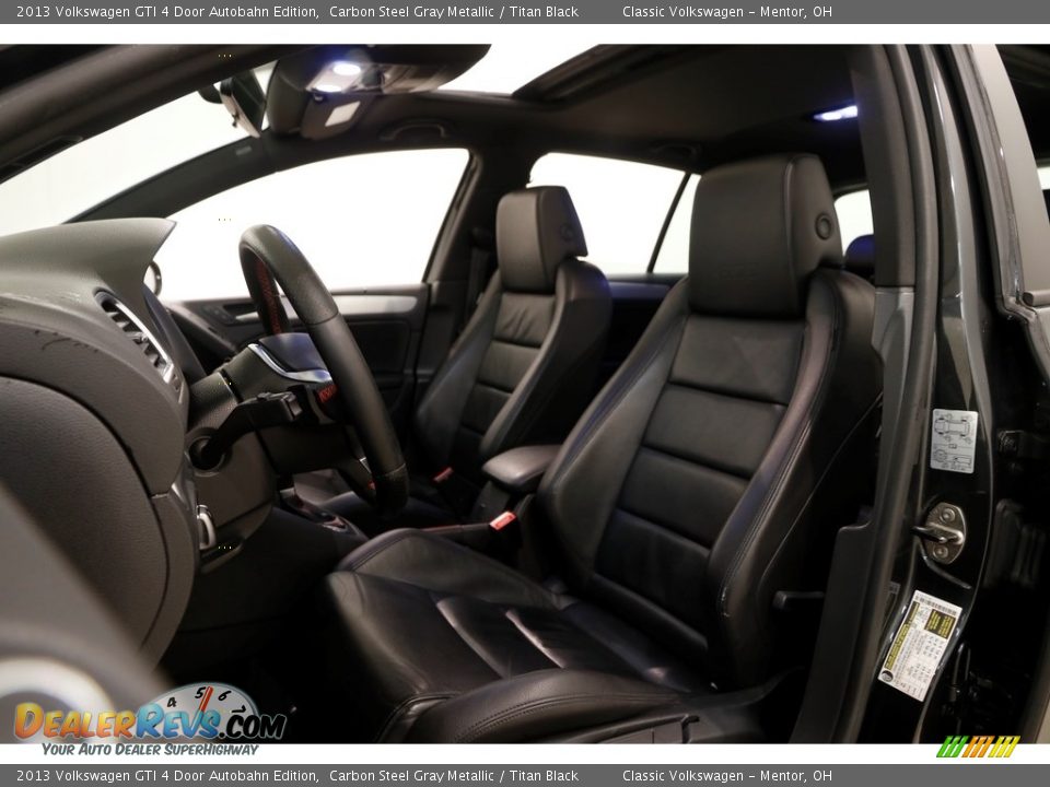 2013 Volkswagen GTI 4 Door Autobahn Edition Carbon Steel Gray Metallic / Titan Black Photo #5