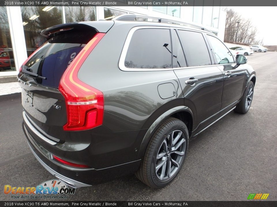 2018 Volvo XC90 T6 AWD Momentum Pine Grey Metallic / Blonde Photo #2