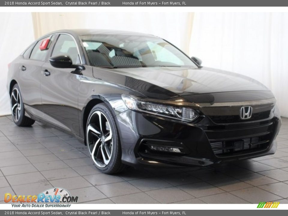 2018 Honda Accord Sport Sedan Crystal Black Pearl / Black Photo #2