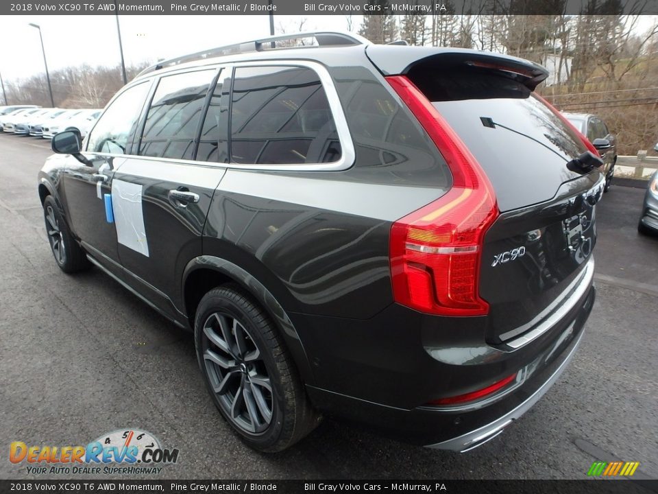 2018 Volvo XC90 T6 AWD Momentum Pine Grey Metallic / Blonde Photo #4