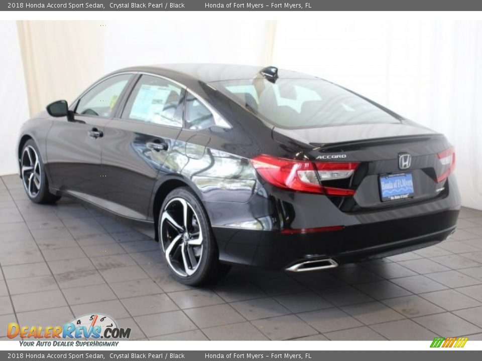 2018 Honda Accord Sport Sedan Crystal Black Pearl / Black Photo #6