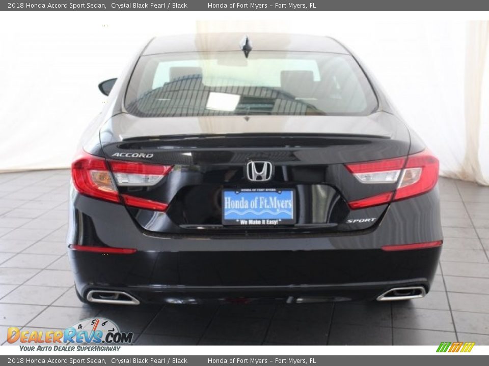 2018 Honda Accord Sport Sedan Crystal Black Pearl / Black Photo #7