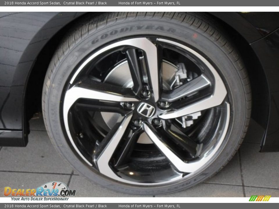 2018 Honda Accord Sport Sedan Crystal Black Pearl / Black Photo #8