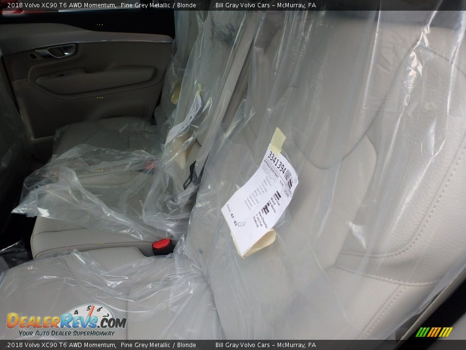 2018 Volvo XC90 T6 AWD Momentum Pine Grey Metallic / Blonde Photo #8