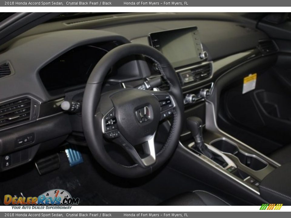 2018 Honda Accord Sport Sedan Crystal Black Pearl / Black Photo #12