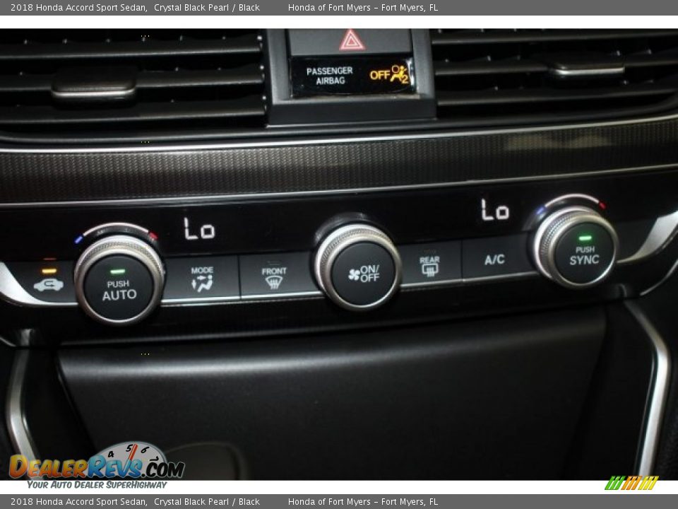 2018 Honda Accord Sport Sedan Crystal Black Pearl / Black Photo #18