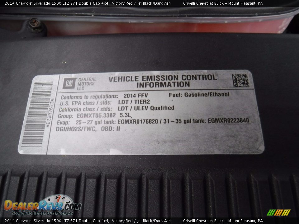 2014 Chevrolet Silverado 1500 LTZ Z71 Double Cab 4x4 Victory Red / Jet Black/Dark Ash Photo #15