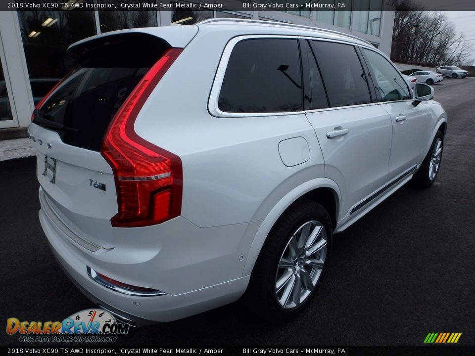 2018 Volvo XC90 T6 AWD Inscription Crystal White Pearl Metallic / Amber Photo #2