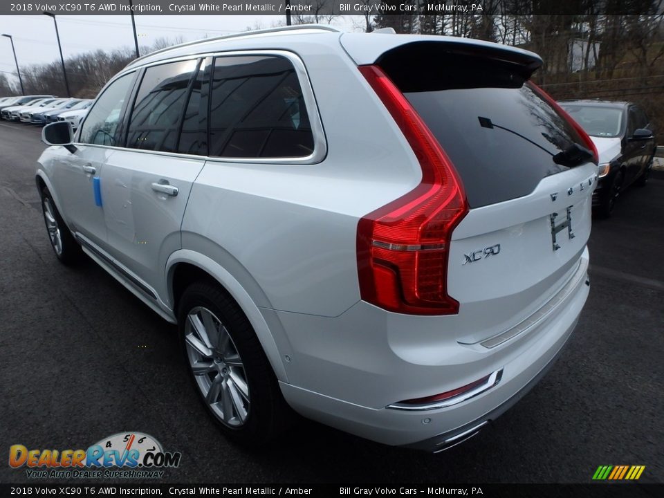 2018 Volvo XC90 T6 AWD Inscription Crystal White Pearl Metallic / Amber Photo #4