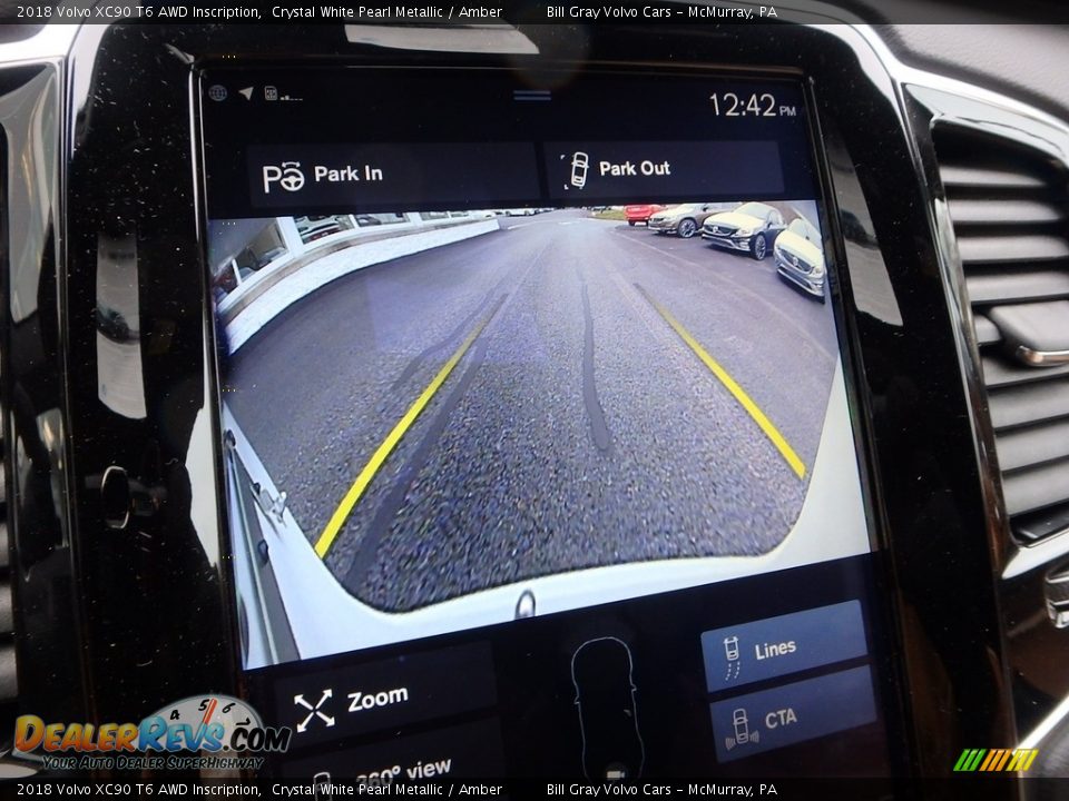 2018 Volvo XC90 T6 AWD Inscription Crystal White Pearl Metallic / Amber Photo #15
