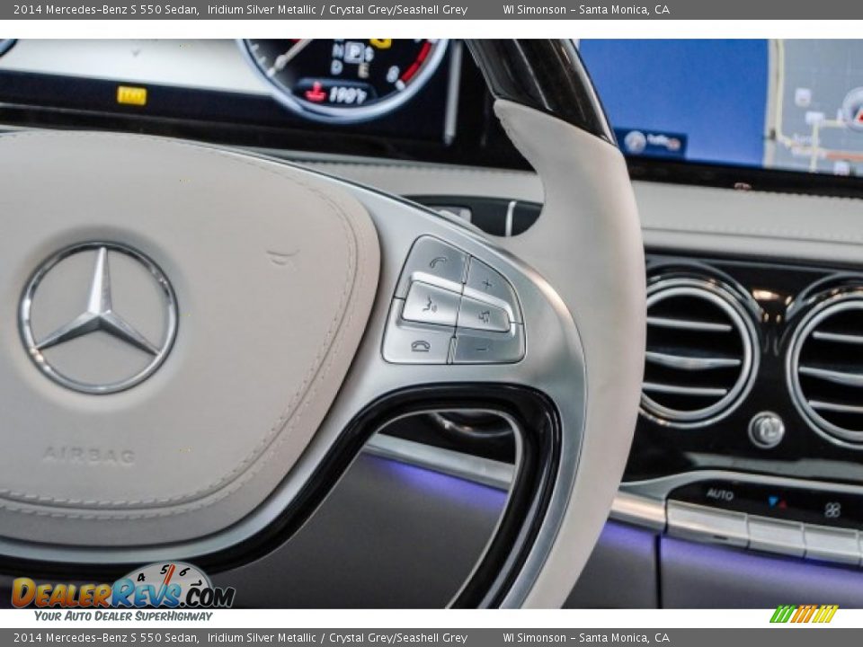 2014 Mercedes-Benz S 550 Sedan Iridium Silver Metallic / Crystal Grey/Seashell Grey Photo #17
