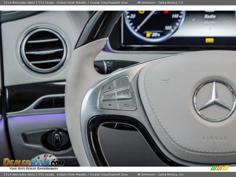 2014 Mercedes-Benz S 550 Sedan Iridium Silver Metallic / Crystal Grey/Seashell Grey Photo #18