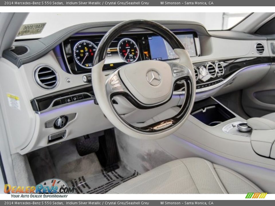 2014 Mercedes-Benz S 550 Sedan Iridium Silver Metallic / Crystal Grey/Seashell Grey Photo #21