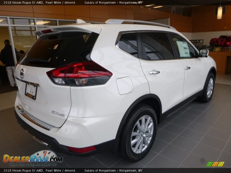 2018 Nissan Rogue SV AWD Pearl White / Almond Photo #3