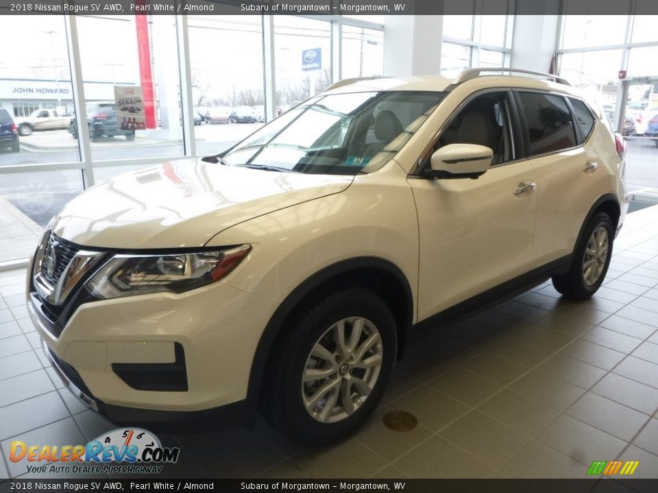 2018 Nissan Rogue SV AWD Pearl White / Almond Photo #6