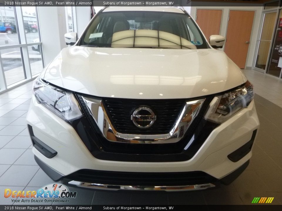 2018 Nissan Rogue SV AWD Pearl White / Almond Photo #7