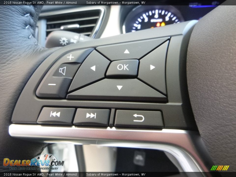 2018 Nissan Rogue SV AWD Pearl White / Almond Photo #18