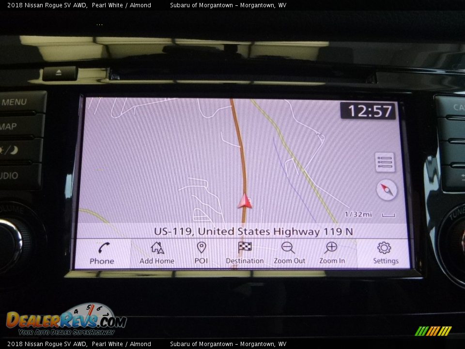 2018 Nissan Rogue SV AWD Pearl White / Almond Photo #19