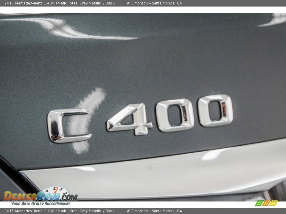 2015 Mercedes-Benz C 400 4Matic Steel Grey Metallic / Black Photo #7