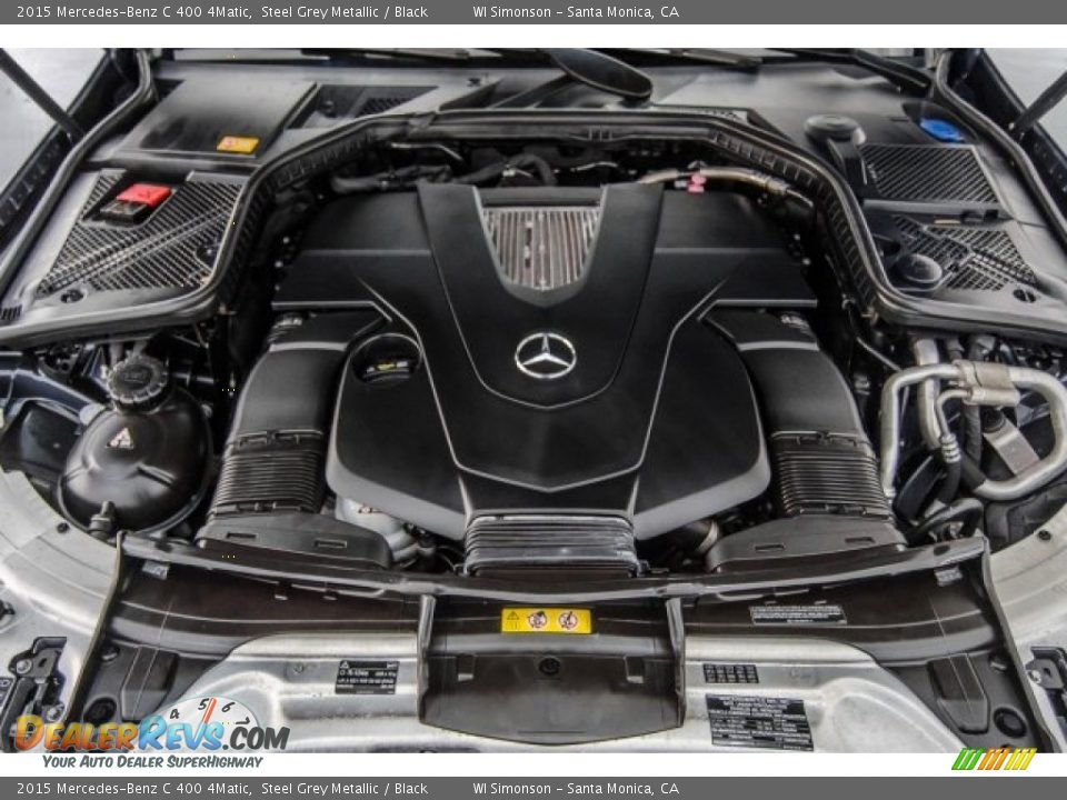 2015 Mercedes-Benz C 400 4Matic Steel Grey Metallic / Black Photo #9