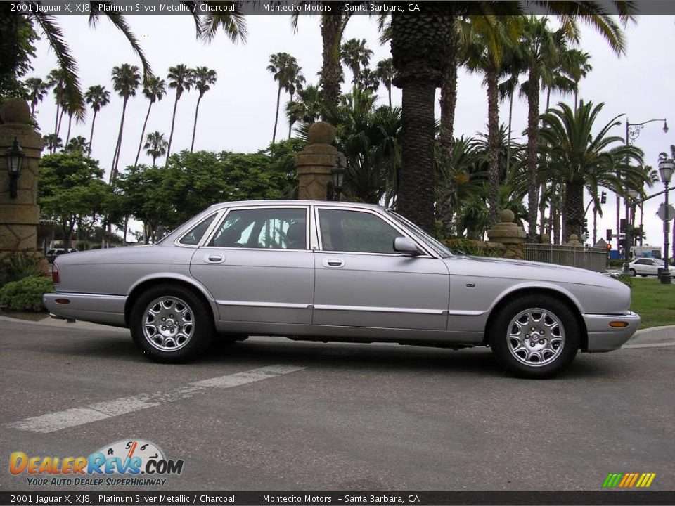 2001 Jaguar XJ XJ8 Platinum Silver Metallic / Charcoal Photo #5
