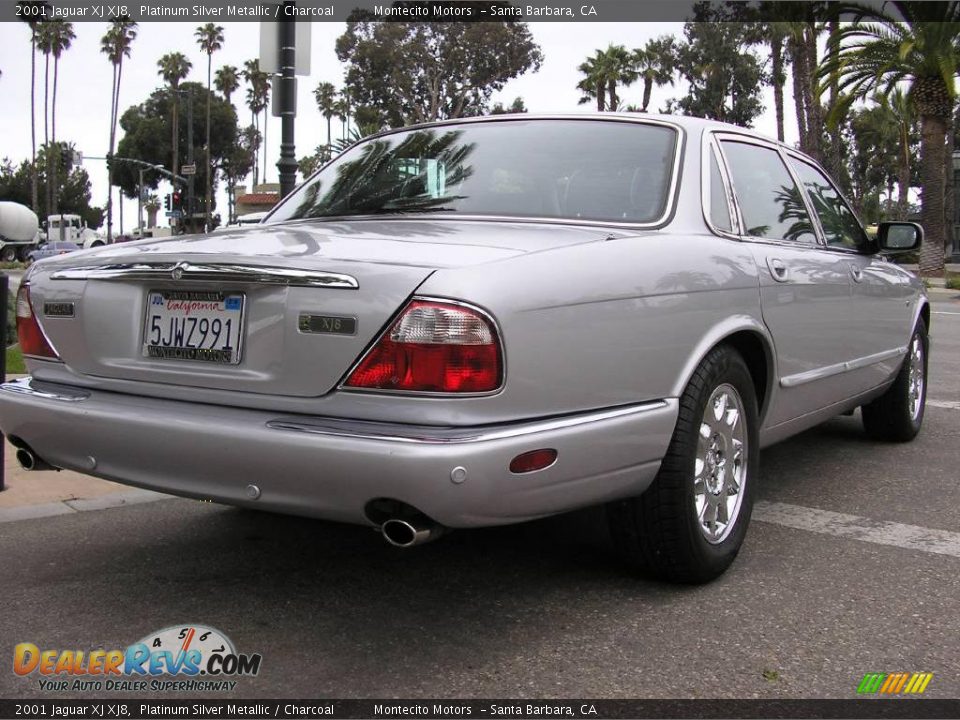 2001 Jaguar XJ XJ8 Platinum Silver Metallic / Charcoal Photo #6