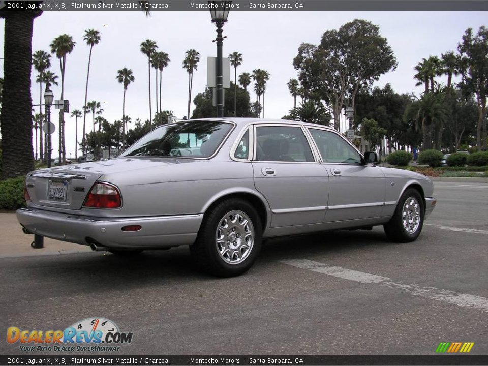 2001 Jaguar XJ XJ8 Platinum Silver Metallic / Charcoal Photo #7