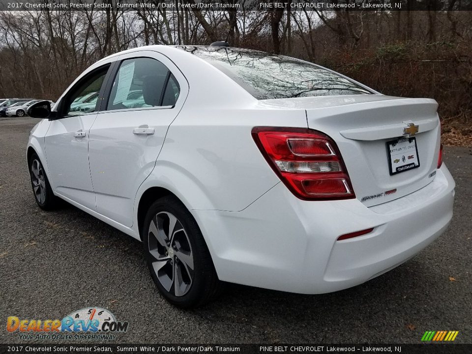 2017 Chevrolet Sonic Premier Sedan Summit White / Dark Pewter/Dark Titanium Photo #2