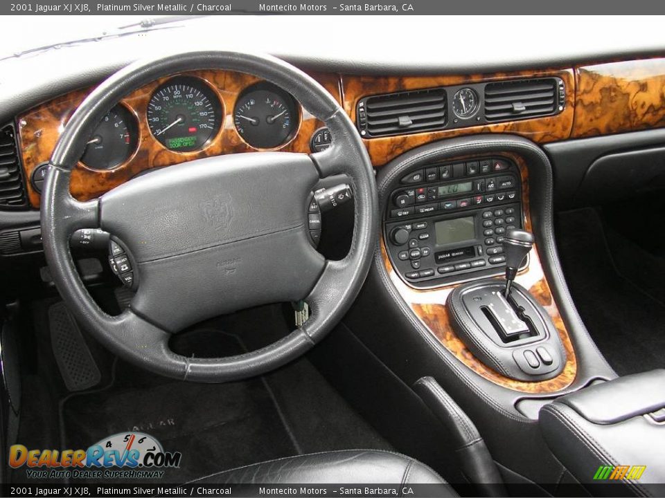 2001 Jaguar XJ XJ8 Platinum Silver Metallic / Charcoal Photo #18