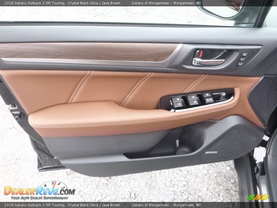 2018 Subaru Outback 3.6R Touring Crystal Black Silica / Java Brown Photo #14