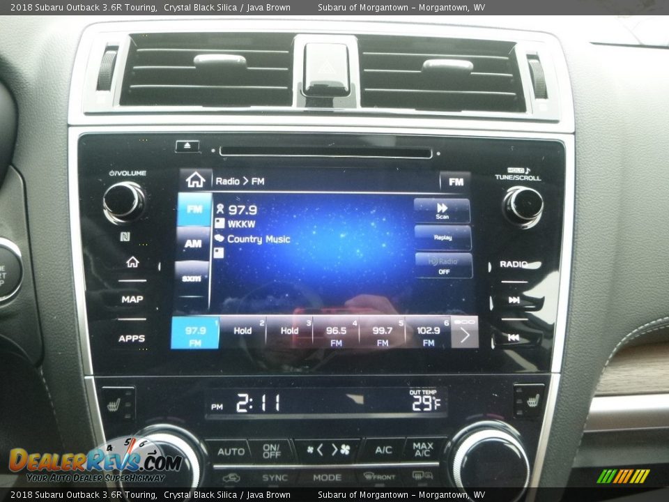 2018 Subaru Outback 3.6R Touring Crystal Black Silica / Java Brown Photo #17