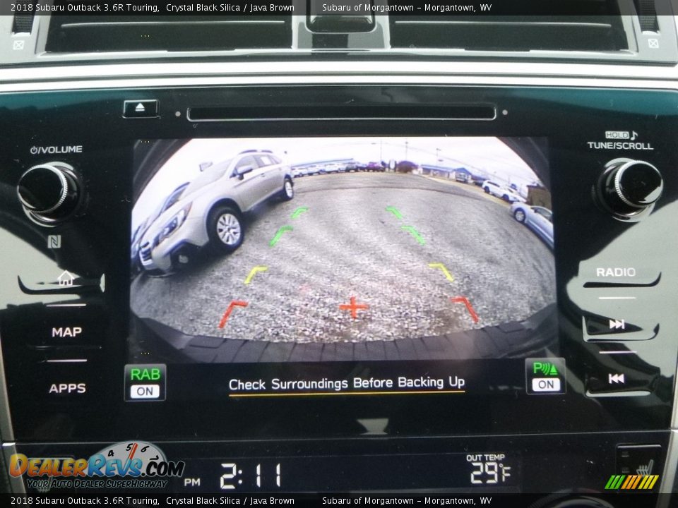 2018 Subaru Outback 3.6R Touring Crystal Black Silica / Java Brown Photo #18