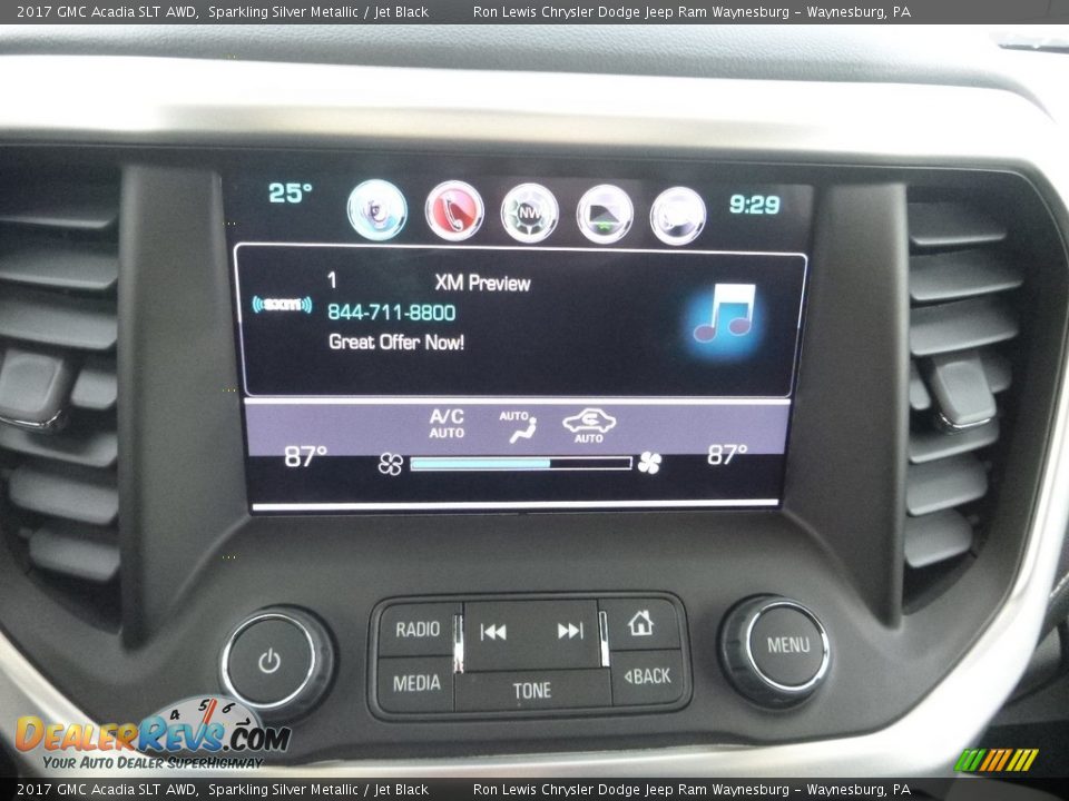2017 GMC Acadia SLT AWD Sparkling Silver Metallic / Jet Black Photo #18