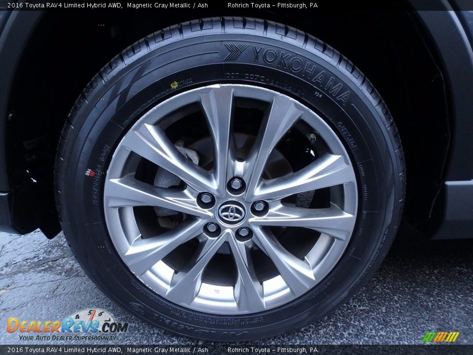 2016 Toyota RAV4 Limited Hybrid AWD Magnetic Gray Metallic / Ash Photo #17
