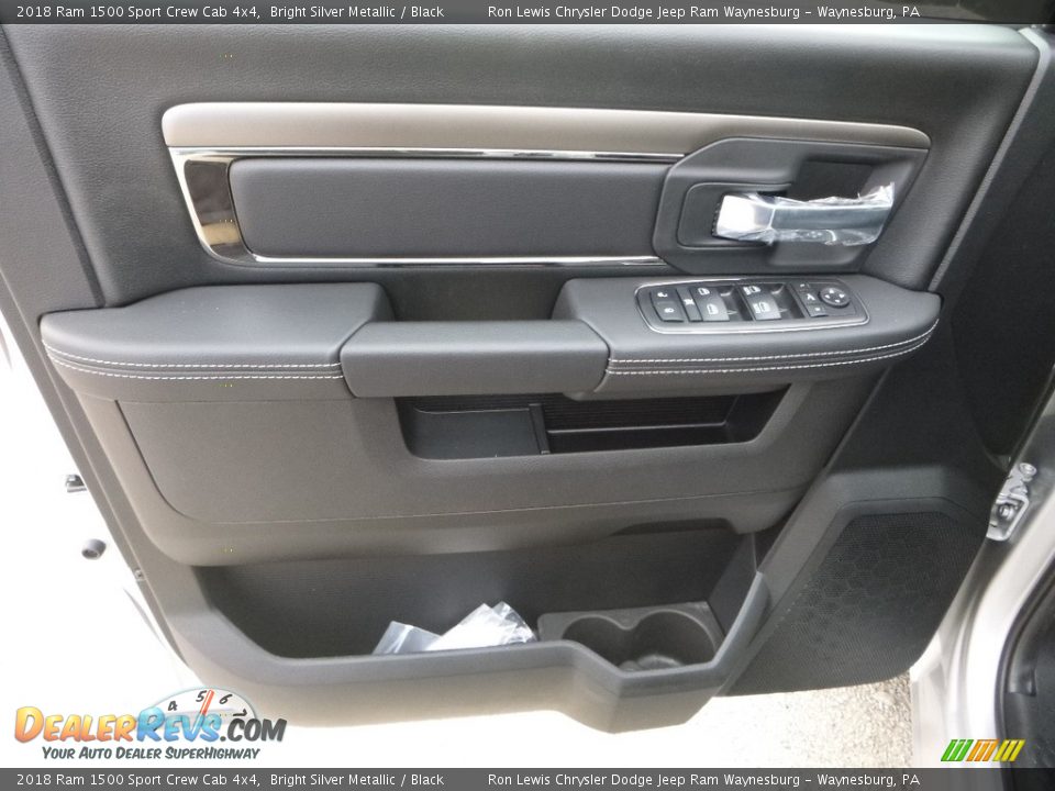 2018 Ram 1500 Sport Crew Cab 4x4 Bright Silver Metallic / Black Photo #12