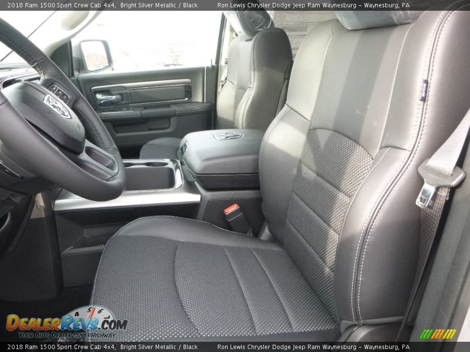 2018 Ram 1500 Sport Crew Cab 4x4 Bright Silver Metallic / Black Photo #14