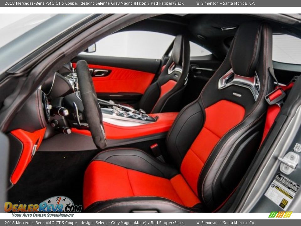 Red Pepper/Black Interior - 2018 Mercedes-Benz AMG GT S Coupe Photo #13
