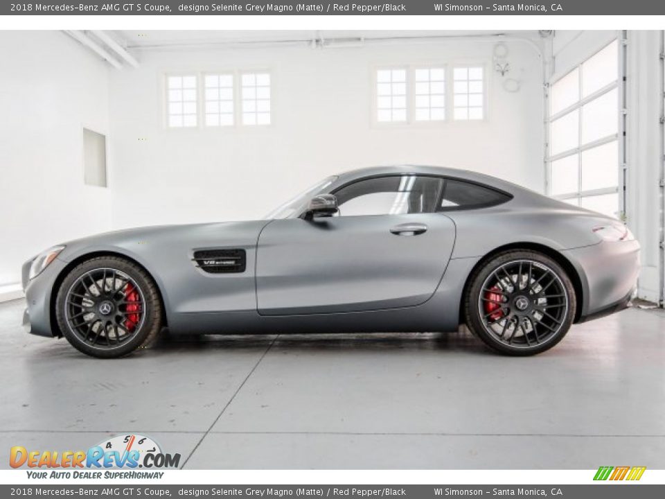 designo Selenite Grey Magno (Matte) 2018 Mercedes-Benz AMG GT S Coupe Photo #20