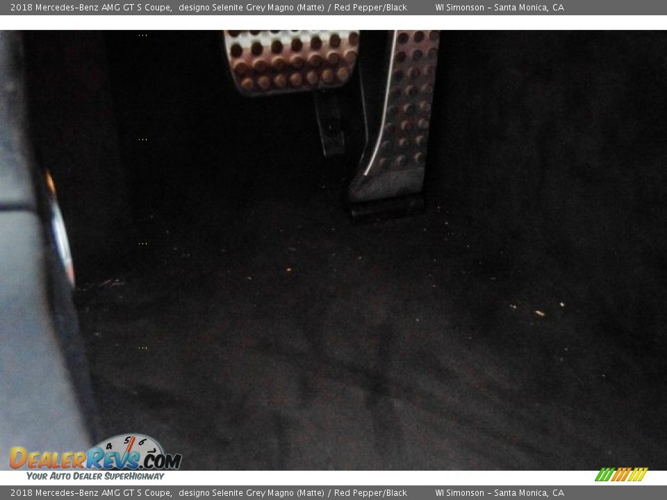 2018 Mercedes-Benz AMG GT S Coupe designo Selenite Grey Magno (Matte) / Red Pepper/Black Photo #25