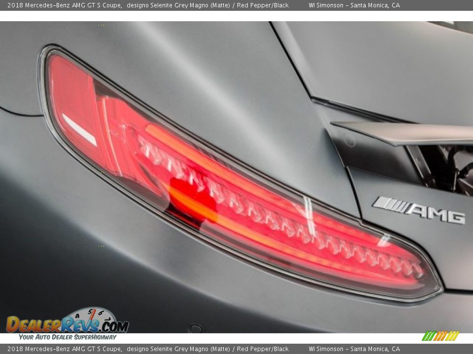 2018 Mercedes-Benz AMG GT S Coupe designo Selenite Grey Magno (Matte) / Red Pepper/Black Photo #27