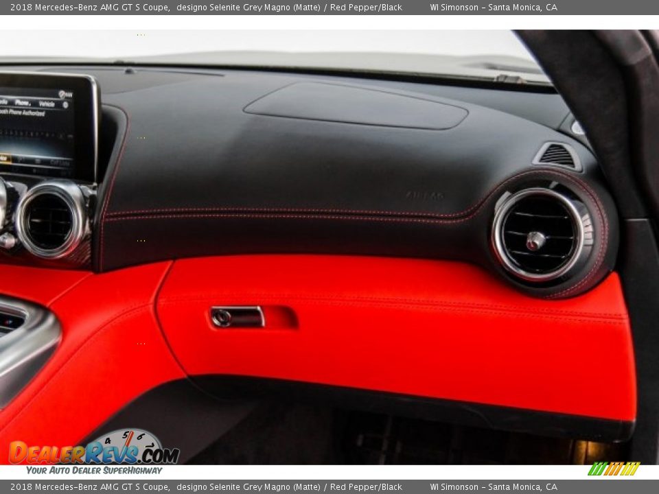 2018 Mercedes-Benz AMG GT S Coupe designo Selenite Grey Magno (Matte) / Red Pepper/Black Photo #29