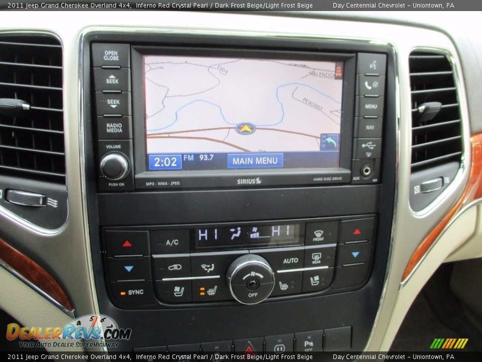 2011 Jeep Grand Cherokee Overland 4x4 Inferno Red Crystal Pearl / Dark Frost Beige/Light Frost Beige Photo #5