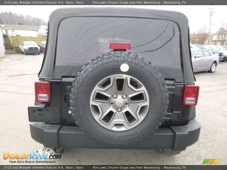 2018 Jeep Wrangler Unlimited Rubicon 4x4 Black / Black Photo #4