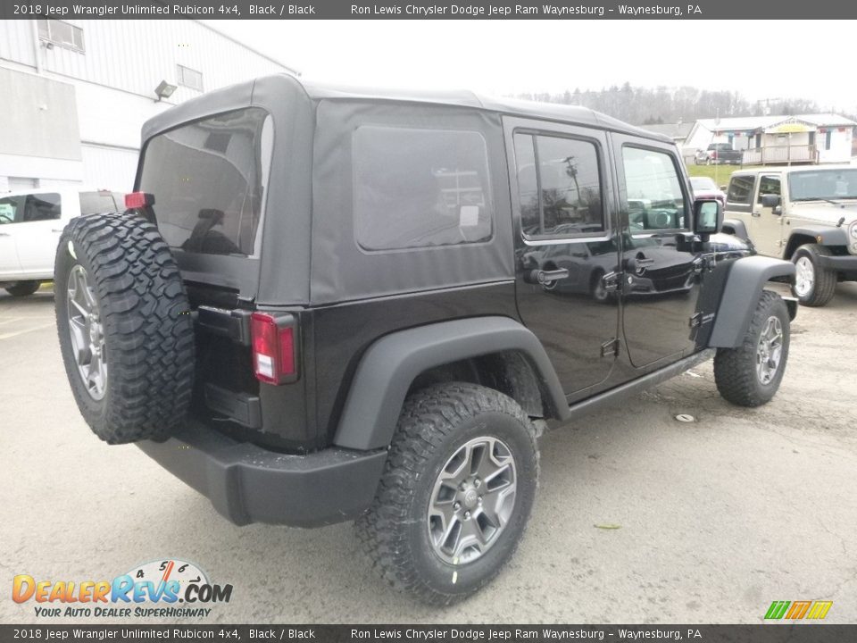 2018 Jeep Wrangler Unlimited Rubicon 4x4 Black / Black Photo #5